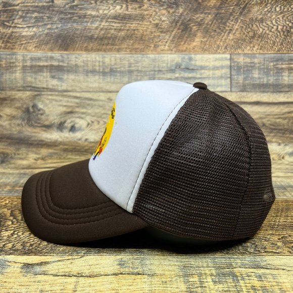 The Mamas And The Papas Mens Trucker Hat Brown Snapback 60s Folk Rock Ball Cap - Picture 4 of 8